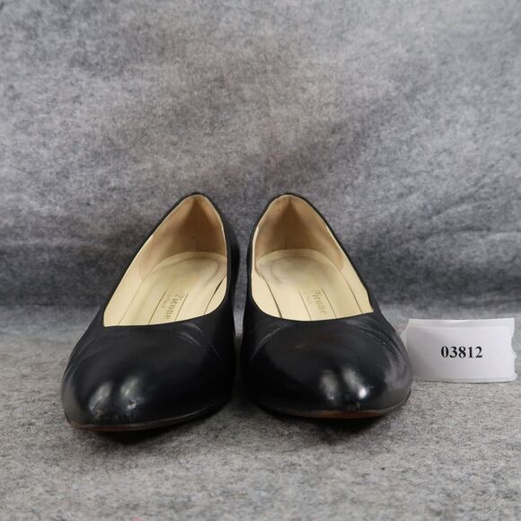 Evan Picone Shoes Womens 7.5 Pumps Classic Leather Vintage Black Slip On Formal - Picture 2 of 16